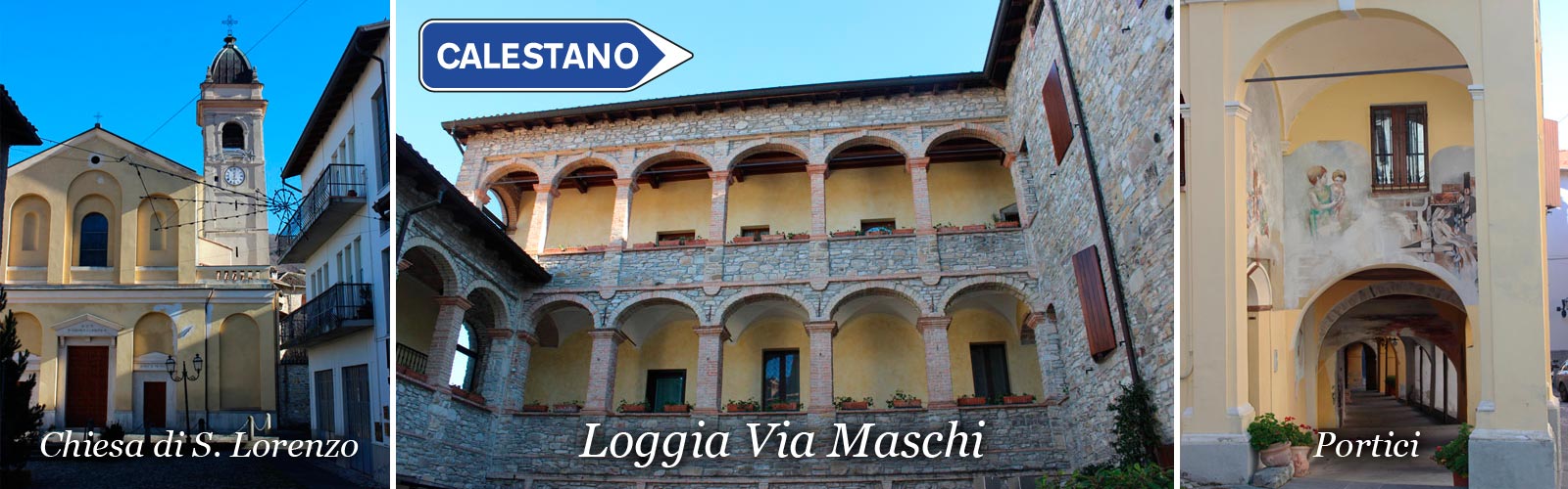 calestano chiesa san lorenzo portici loggia via maschi